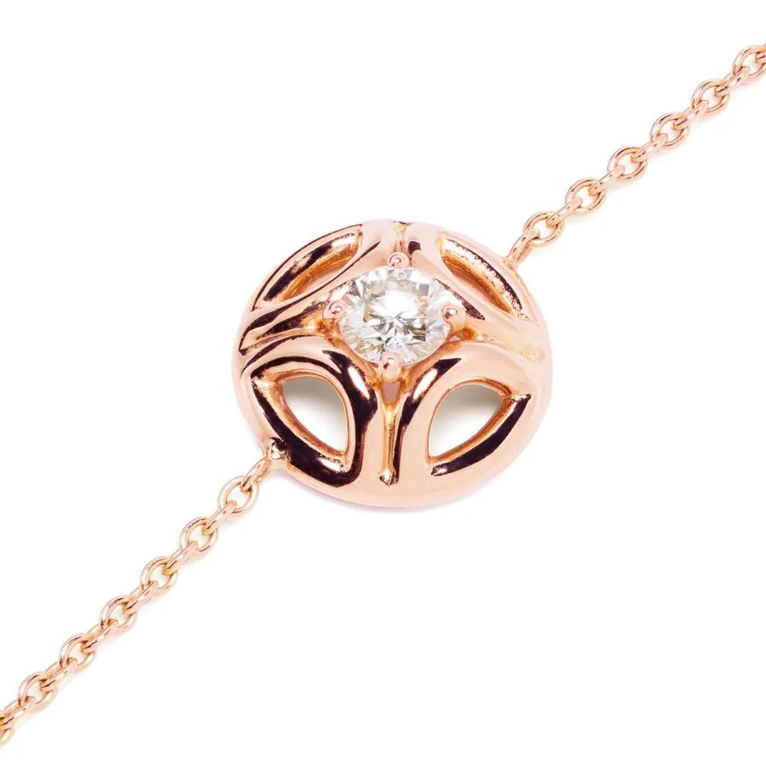 Bracelet Perpétuel.le 0.25ct - Or rose 18k - diamant éthique - Loyale Paris