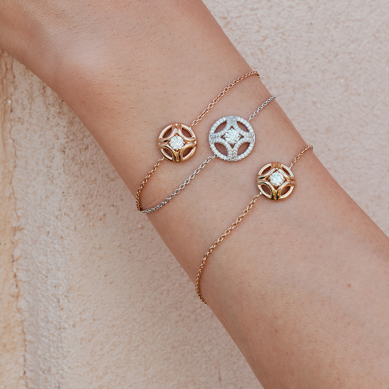 Bracelet Perpétuel.le 0.25ct - Or rose 18k - diamant éthique - Loyale Paris