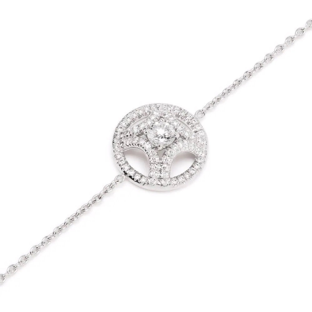 Bracelet Perpétuel.le 0.25ct pavé - Or blanc 18k - diamant éthique - Loyale Paris