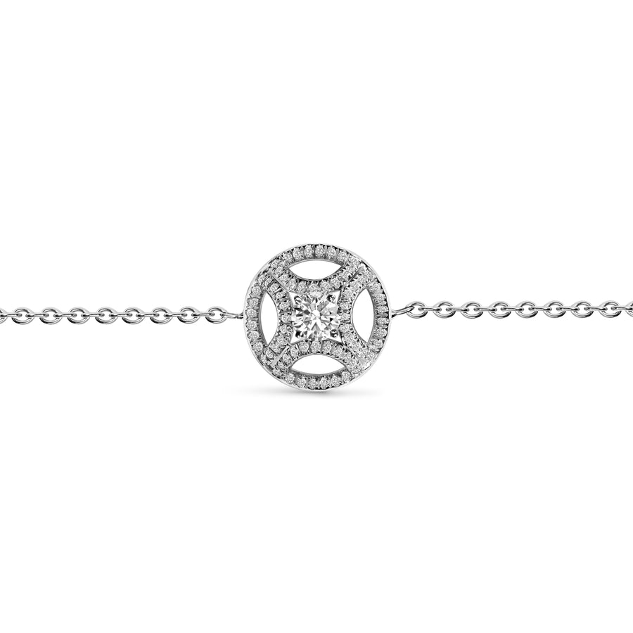 Bracelet Perpétuel.le 0.25ct pavé - Or blanc 18k - diamant éthique - Loyale Paris