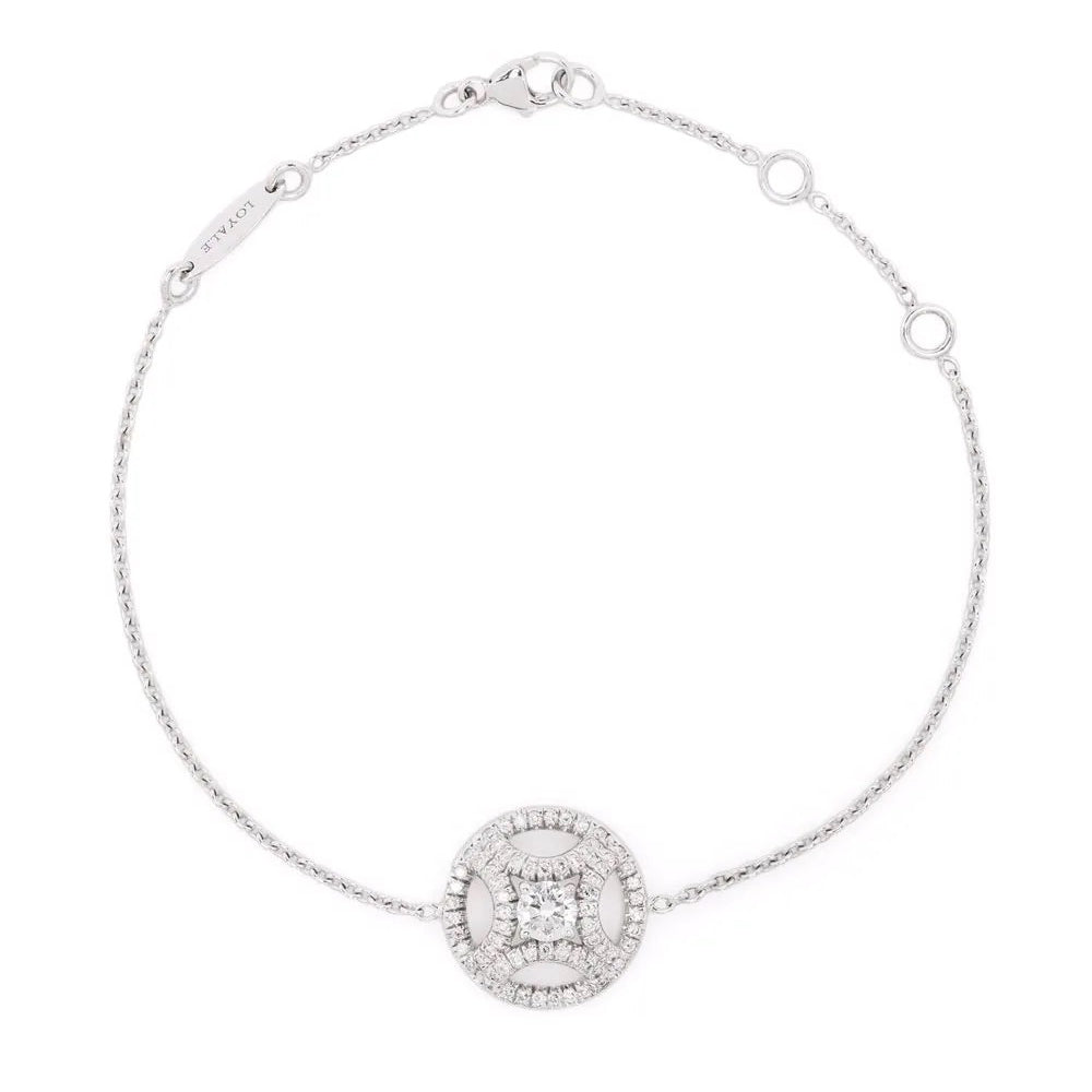 Bracelet Perpétuel.le 0.25ct pavé - Or blanc 18k - diamant éthique - Loyale Paris