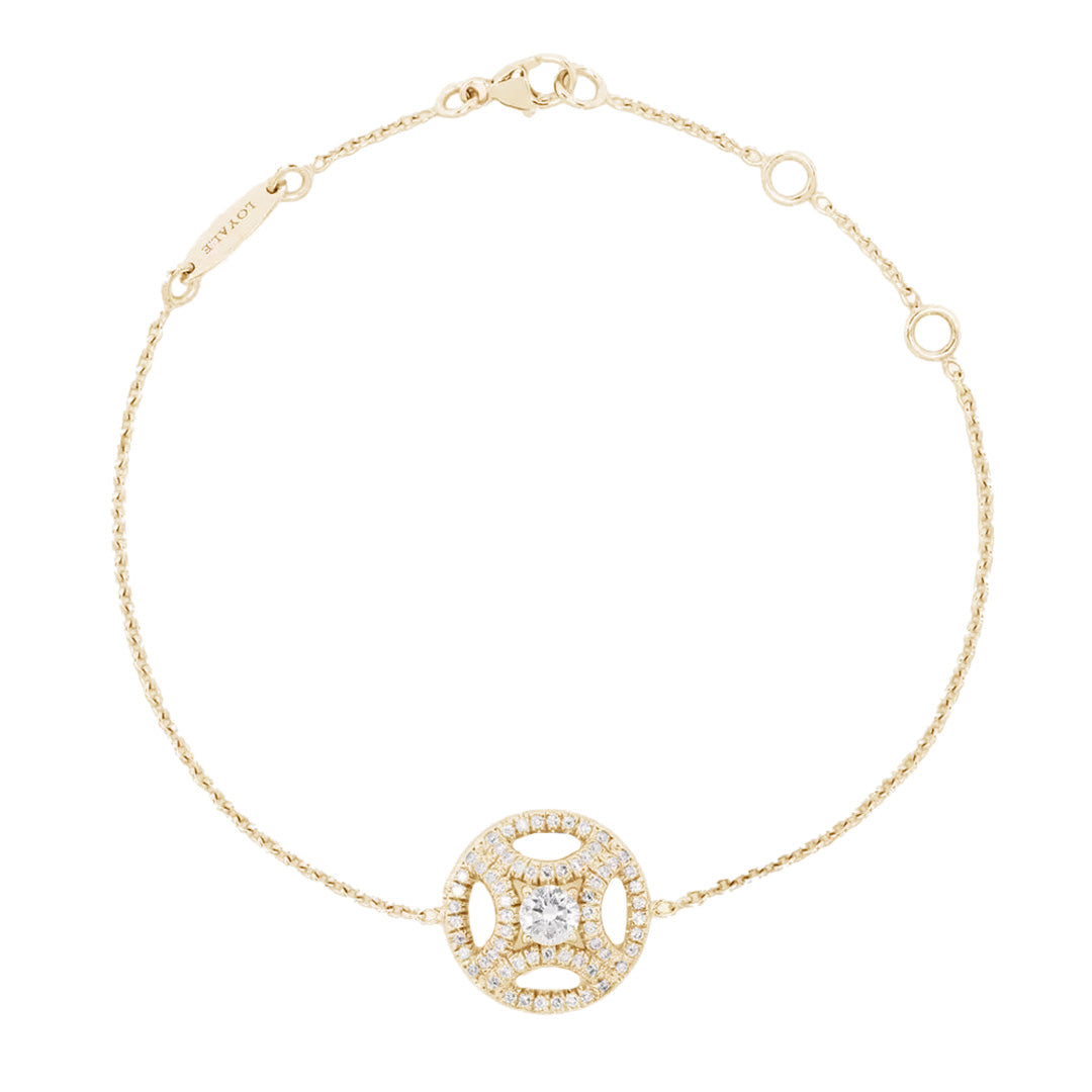 Bracelet Perpétuel.le 0.25ct pavé - Or jaune 18k - diamant éthique - Loyale Paris