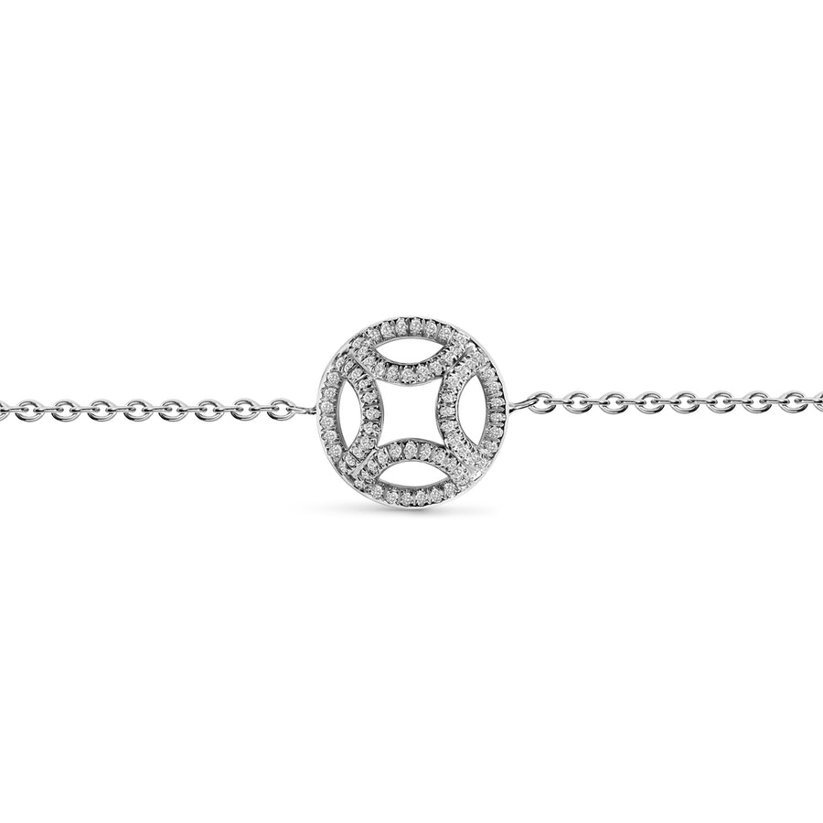 Bracelet Perpétuel.le pavé - Or blanc 18k - diamant éthique - Loyale Paris