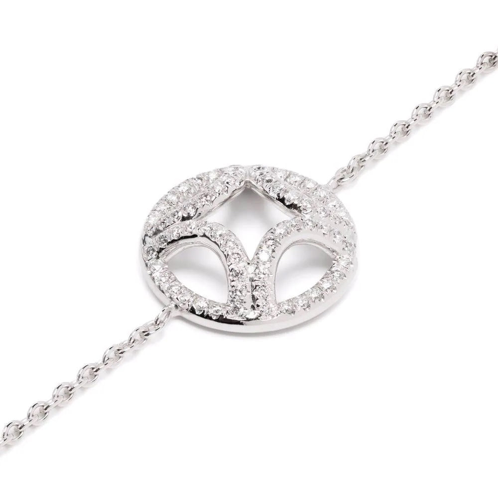 Bracelet Perpétuel.le pavé - Or blanc 18k - diamant éthique - Loyale Paris