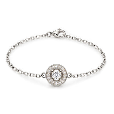 Bracelet Rayons Mini Or blanc 18k diamant ethique Talisman Loyale Paris