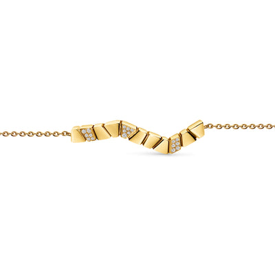Bracelet Ride & Love semi-pavé - Or jaune 18k - diamant éthique - Loyale Paris