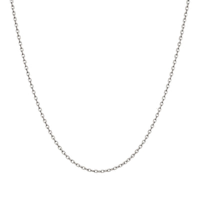 Chaine Forcat diamantee fine de 45cm Or Blanc 18k Loyale Paris