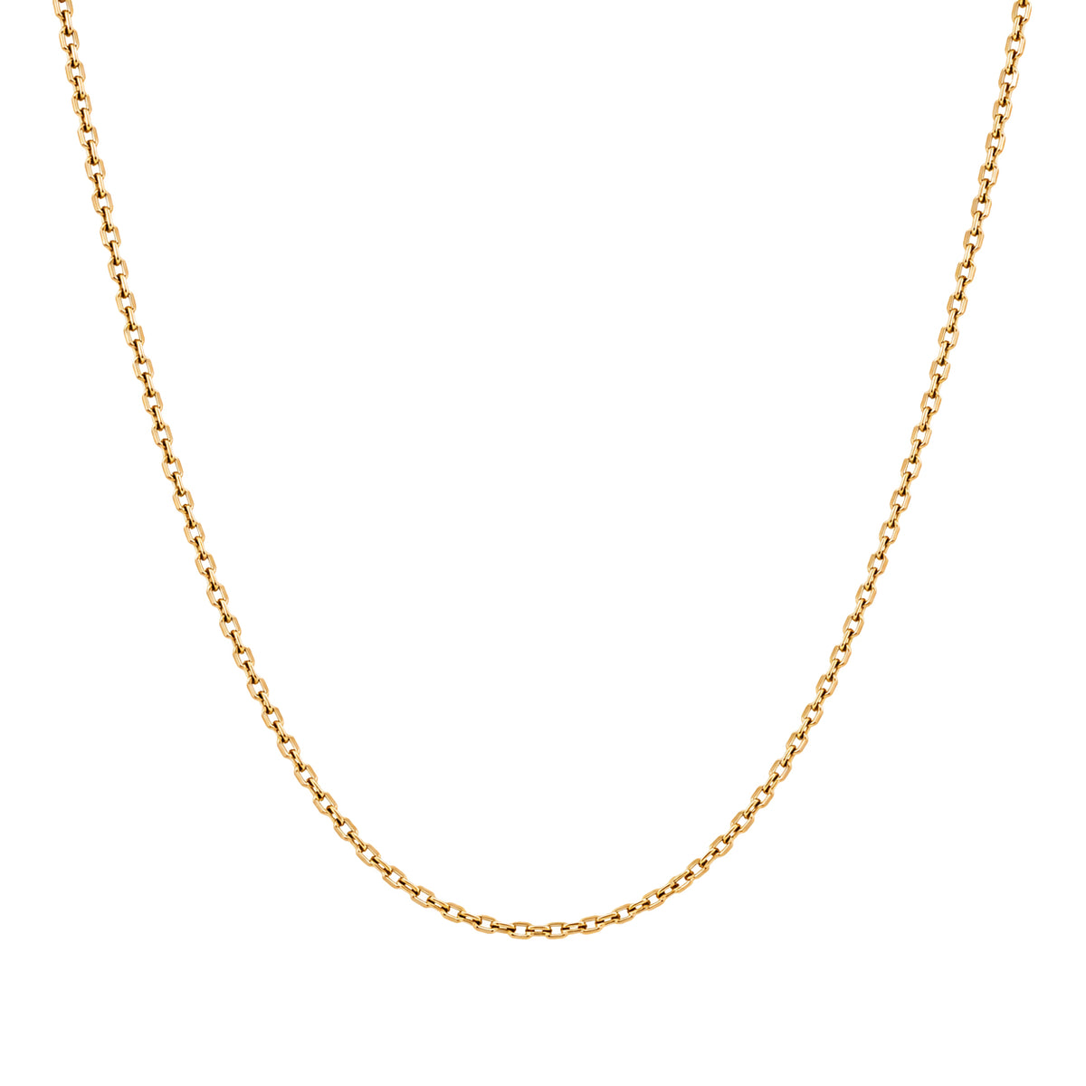 Chaine Forcat diamantee fine de 45cm Or Jaune 18k Loyale Paris