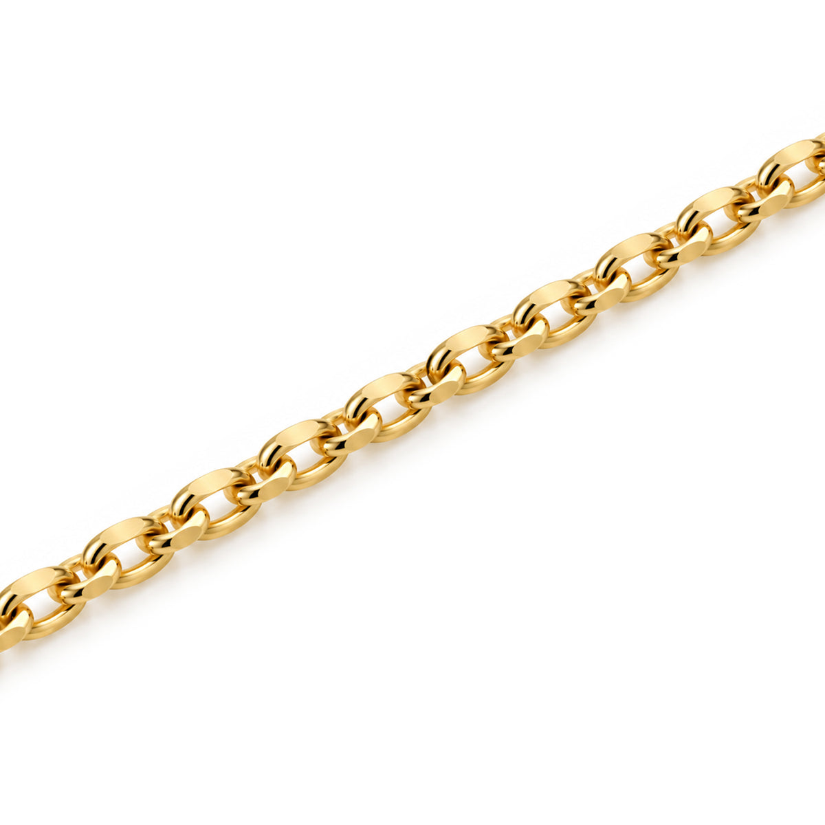 Chaine Forcat diamantee fine de 45cm Or Jaune 18k Loyale Paris