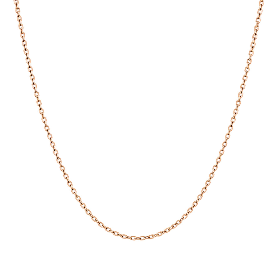 Chaine Forcat diamantee fine de 45cm Or Rose 18k Loyale Paris