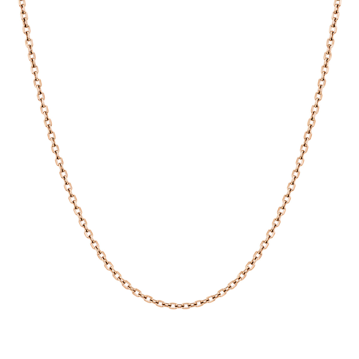 Chaine Forcat diamantee large Or Rose 18k Loyale Paris