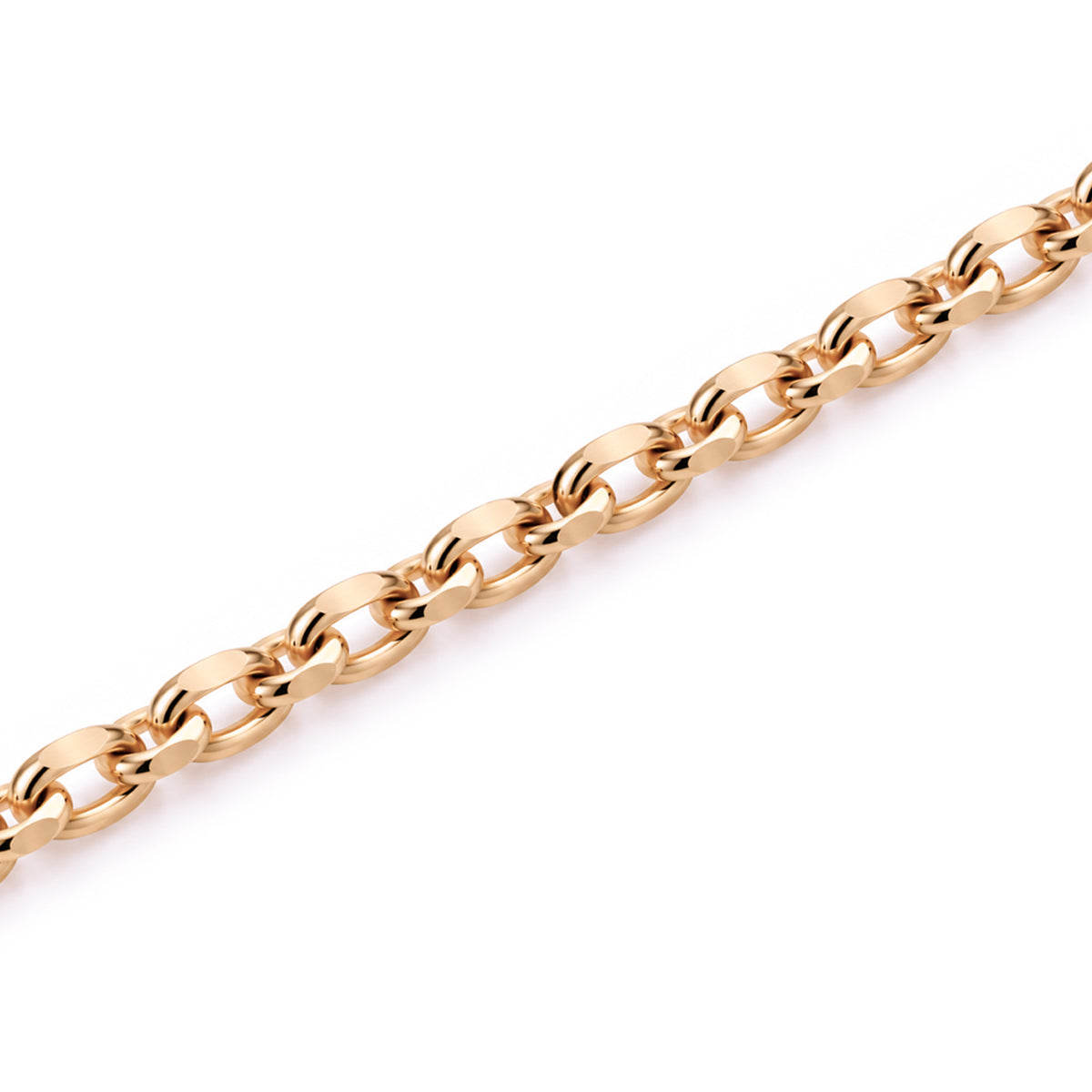 Chaine Forcat diamantee large Or Rose 18k Loyale Paris
