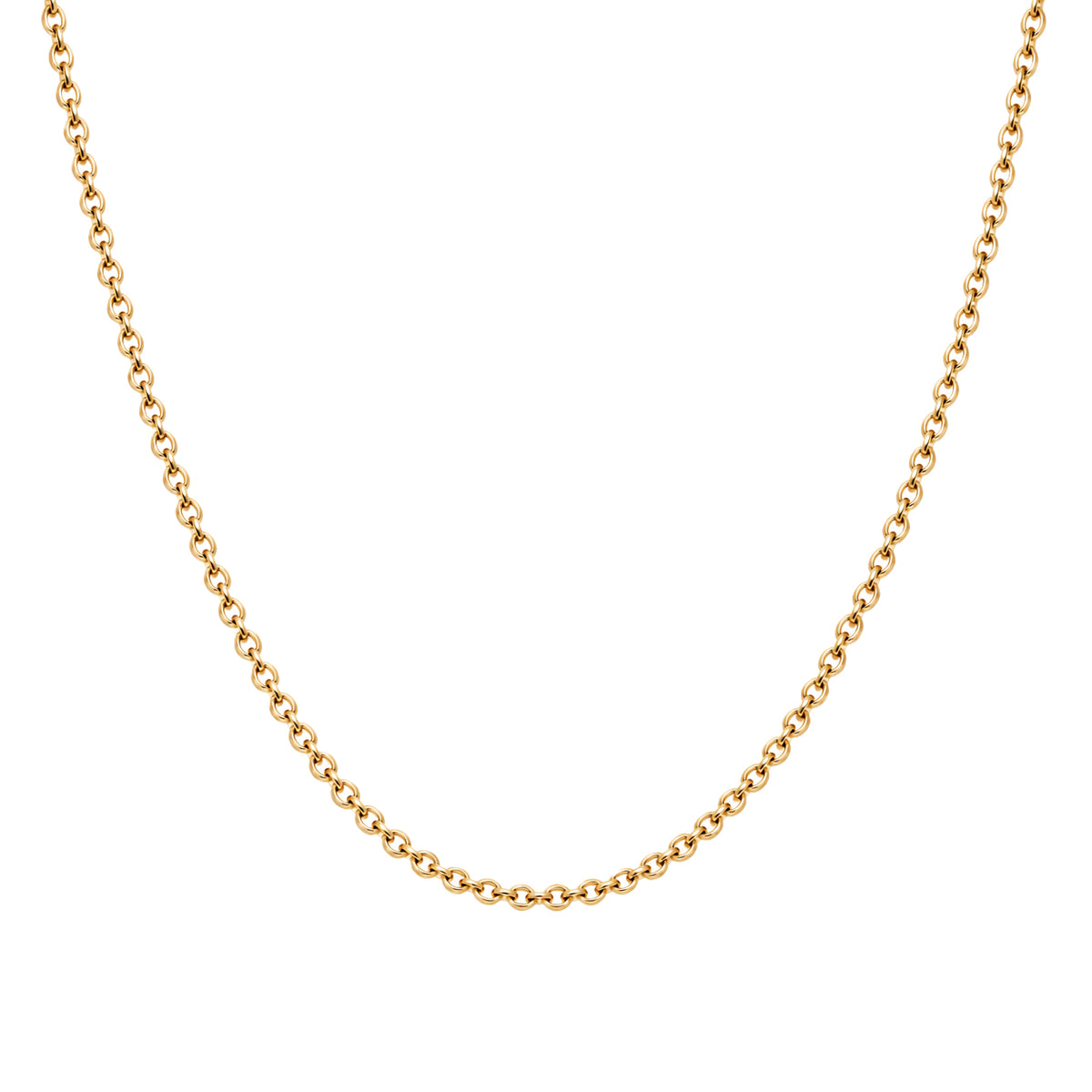 Chaine Maille Ronde Large Or Jaune 18k Loyale Paris