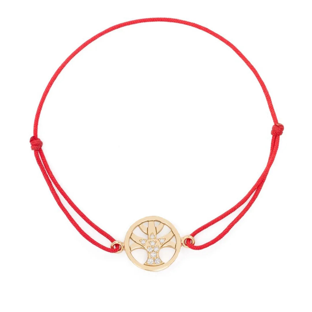 Charm Force sur Bracelet Cordon - Or jaune 18k - diamant éthique - Loyale Paris