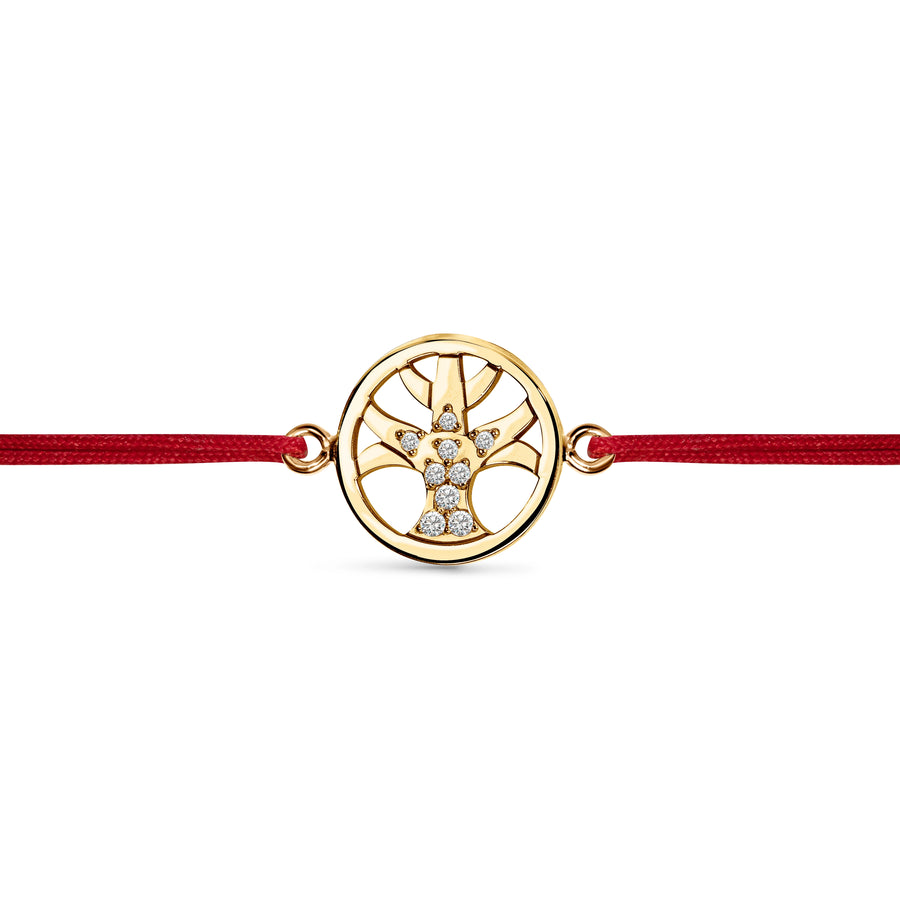 Charm Force sur Bracelet Cordon - Or jaune 18k - diamant éthique - Loyale Paris