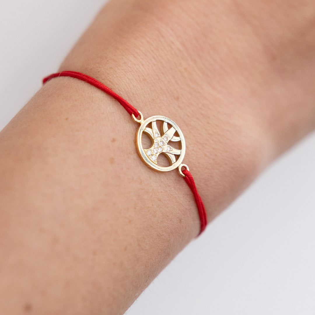 Charm Force sur Bracelet Cordon - Or jaune 18k - diamant éthique - Loyale Paris