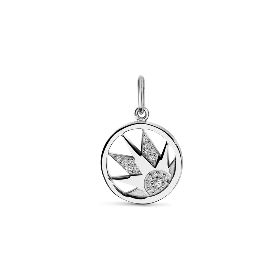 Charm Joie - Or blanc 18k - diamant éthique - Loyale Paris