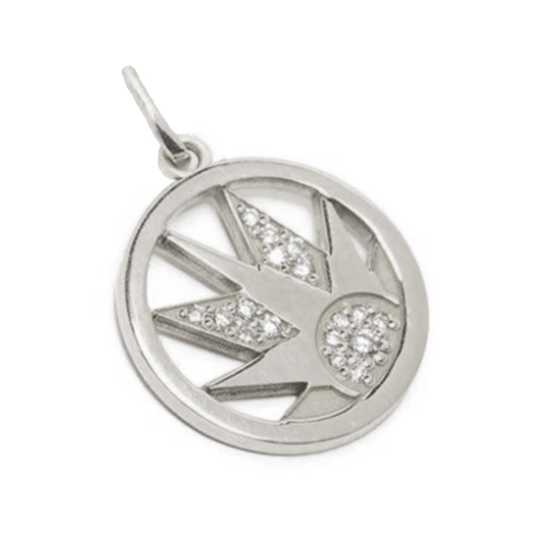 Charm Joie - Or blanc 18k - diamant éthique - Loyale Paris