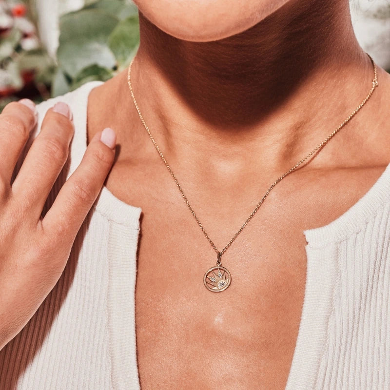 Charm Joie - Or blanc 18k - diamant éthique - Loyale Paris