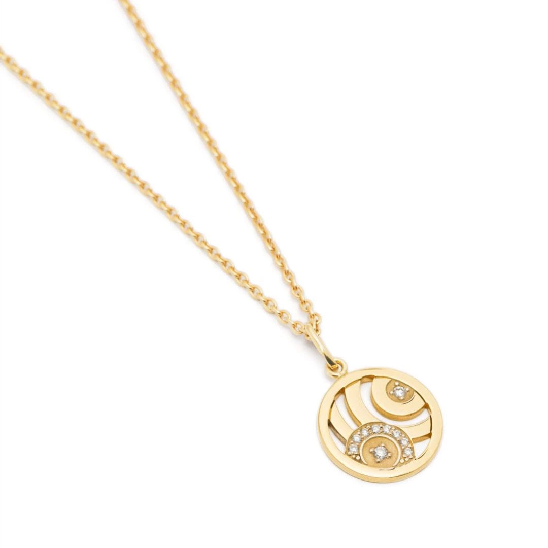 Charm Sérénité sur Chaîne Fine - Or jaune 18k - diamant éthique - Loyale Paris