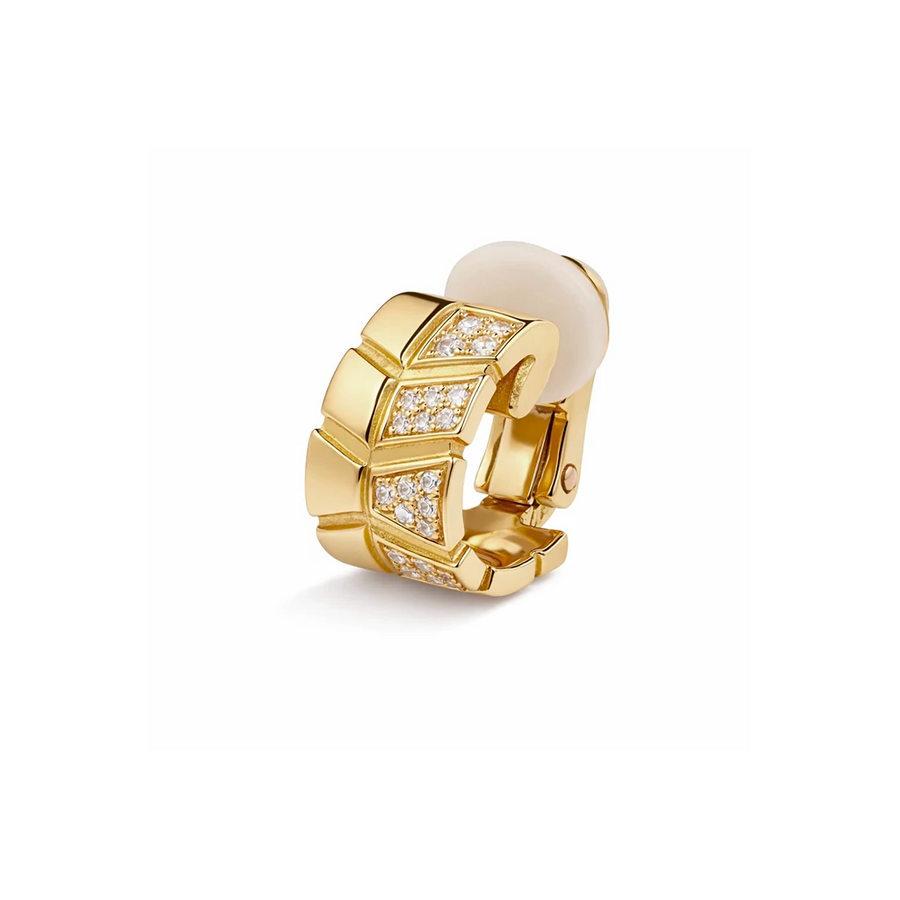 Clip Earcuff Ride & Love semi-pavée - Or jaune 18k - diamant éthique - Loyale Paris