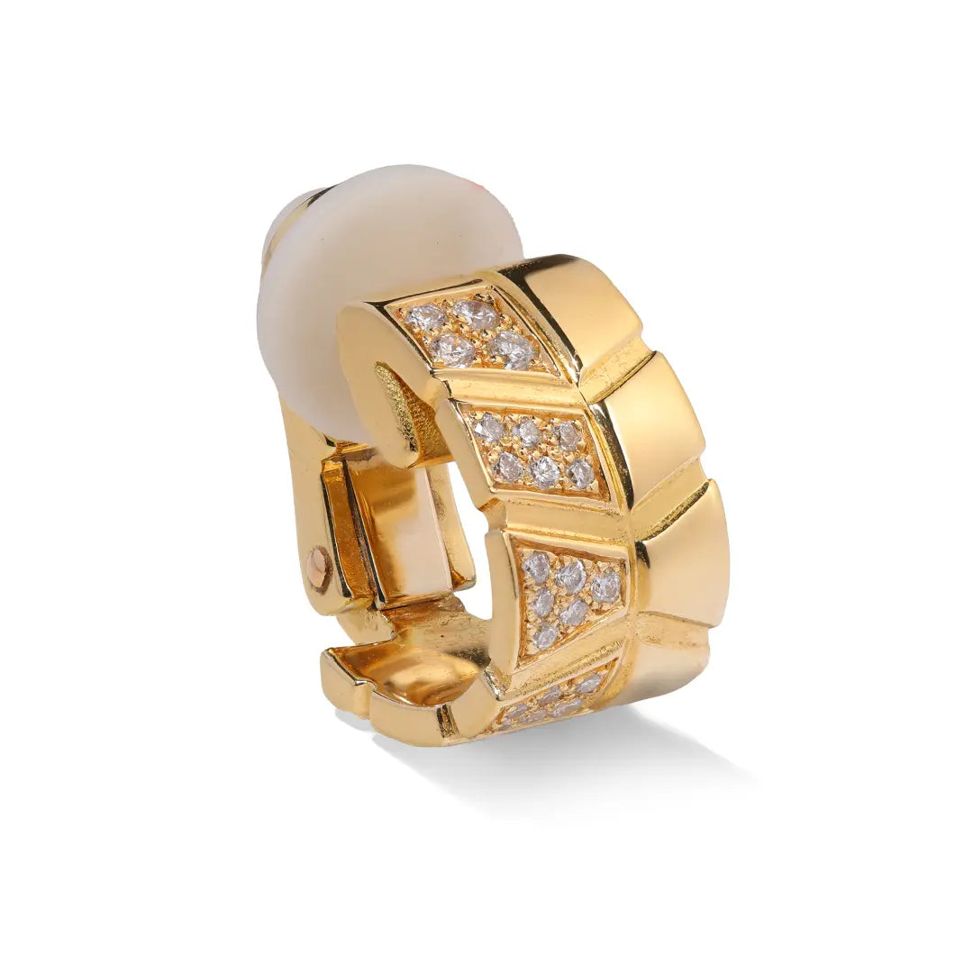 Clip Earcuff Ride & Love semi-pavée - Or jaune 18k - diamant éthique - Loyale Paris