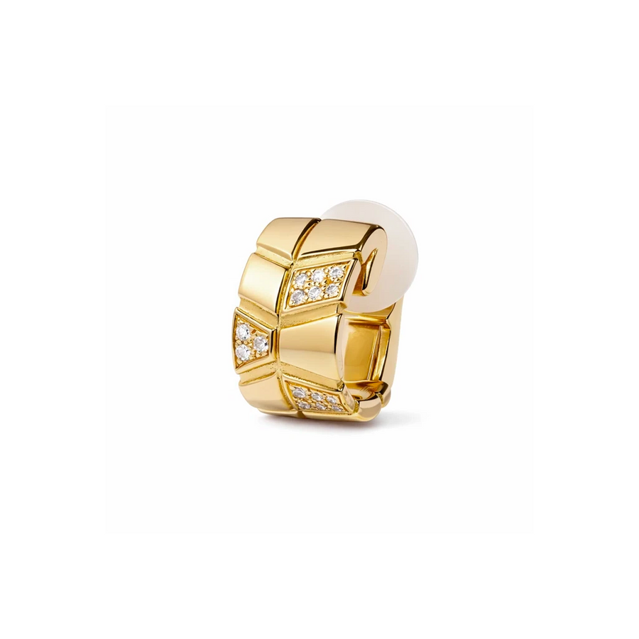 Clip Earcuff Ride & Love semi-pavée Alternée - Or jaune 18k - diamant éthique - Loyale Paris