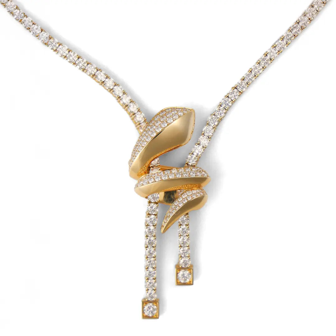 Collier Cobra - Or jaune 18k - diamant éthique - Loyale Paris