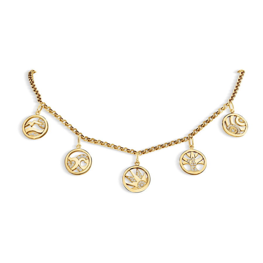 Collier Soul Charms - Or jaune 18k - diamant éthique - Loyale Paris