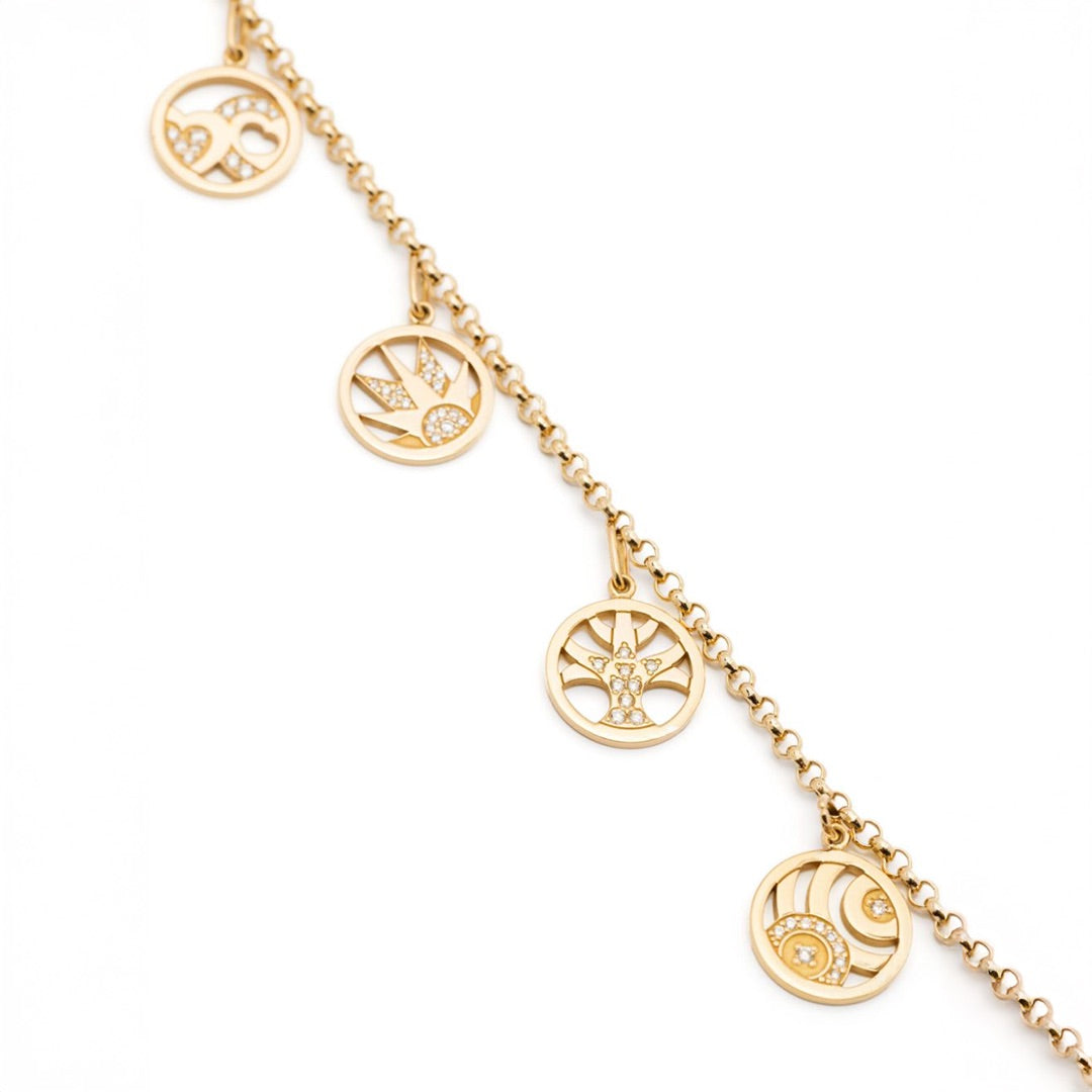 Collier Soul Charms - Or jaune 18k - diamant éthique - Loyale Paris