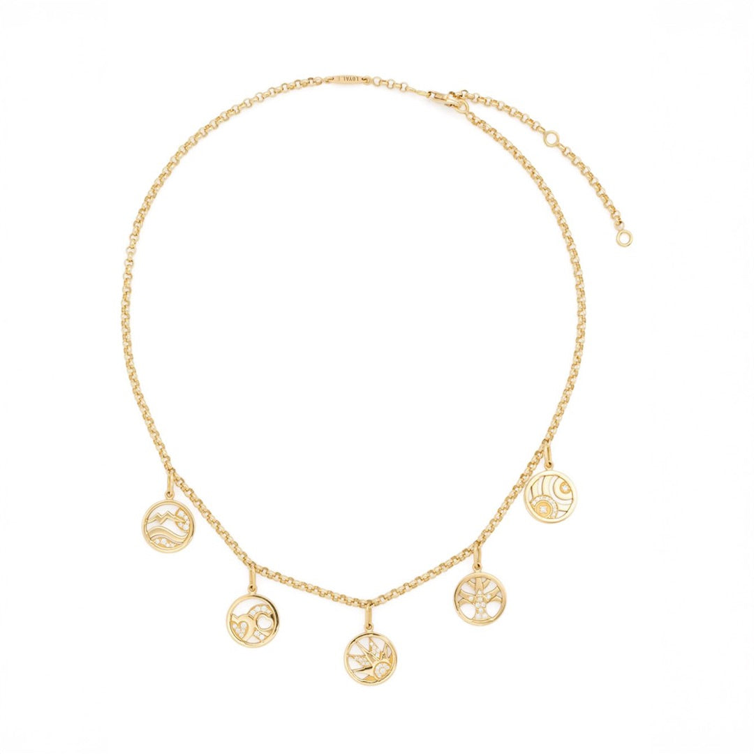 Collier Soul Charms - Or jaune 18k - diamant éthique - Loyale Paris