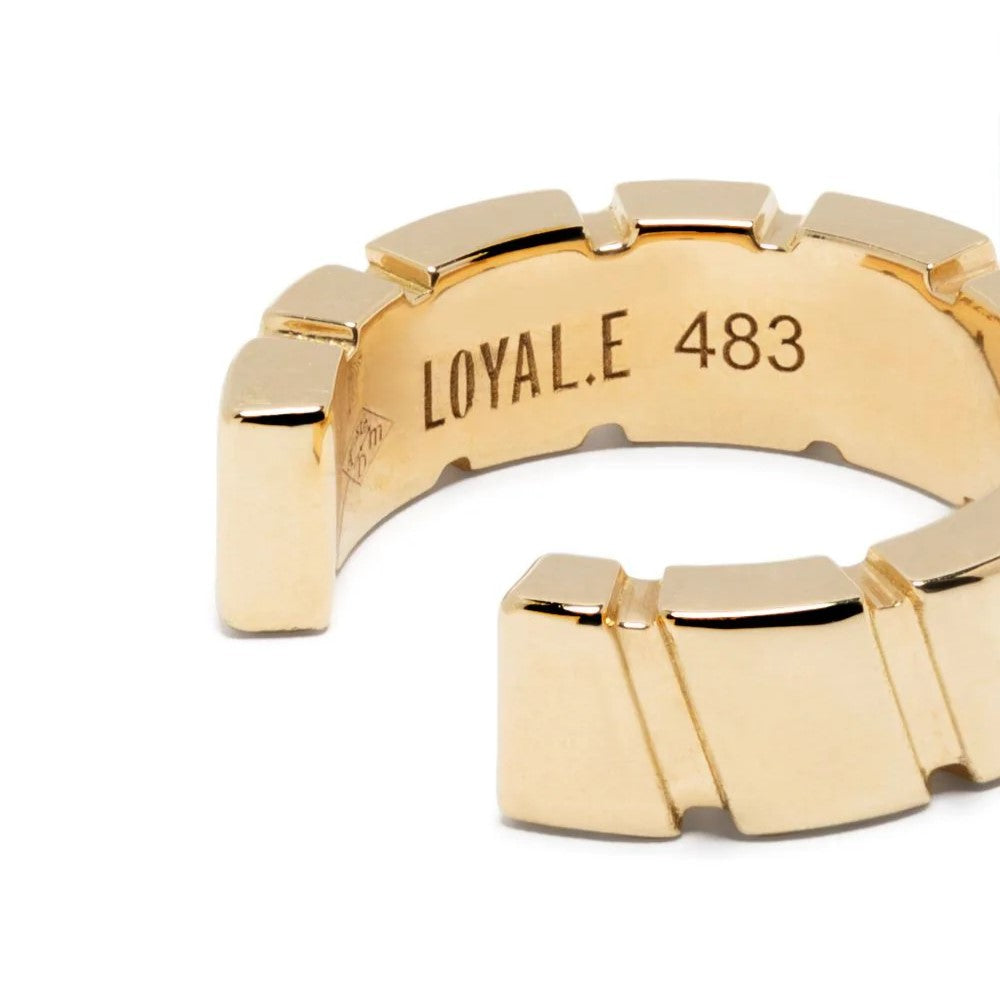 Earcuff Ride & Love semi-pavée Small - Or jaune 18k - diamant éthique - Loyale Paris