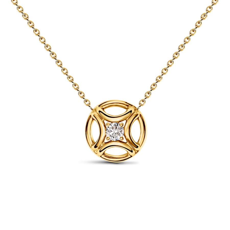Pendentif Perpétuel.le 0.25ct - Or jaune 18k - diamant éthique - Loyale Paris
