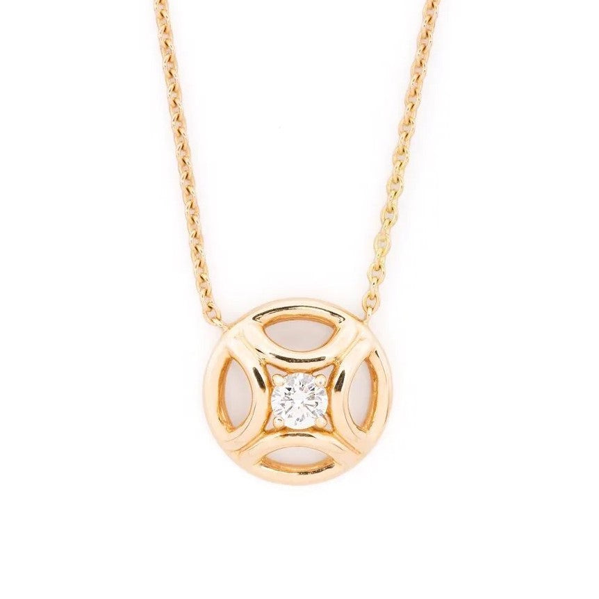 Pendentif Perpétuel.le 0.25ct - Or jaune 18k - diamant éthique - Loyale Paris