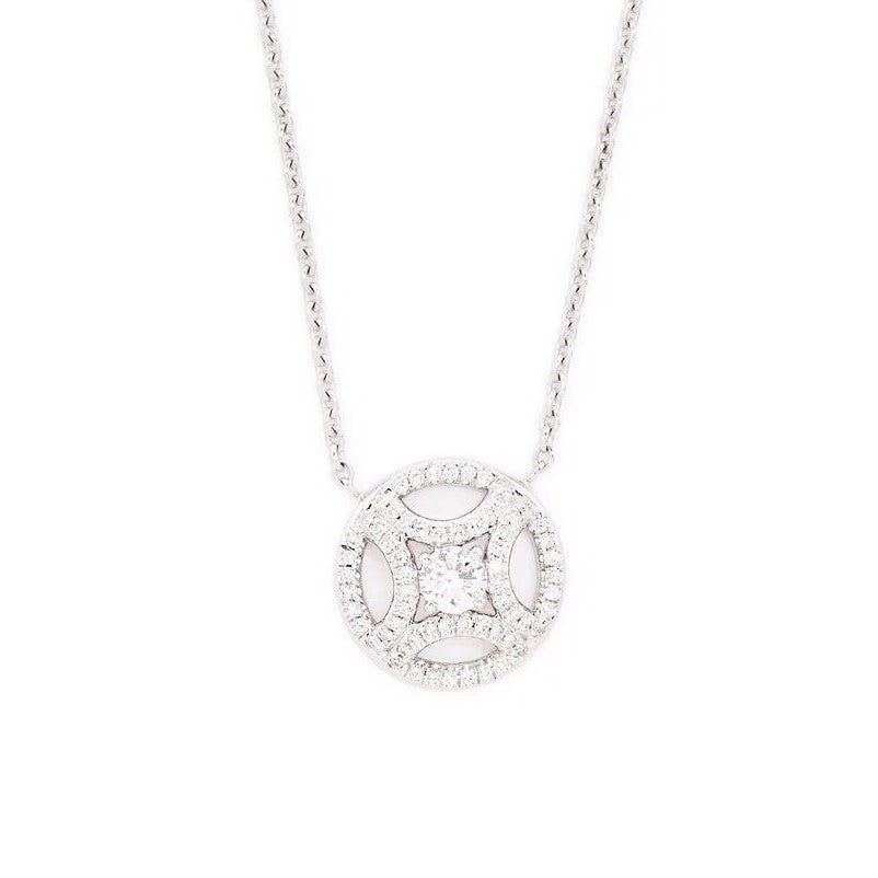 Pendentif Perpétuel.le 0.25ct pavé - Or blanc 18k - diamant éthique - Loyale Paris