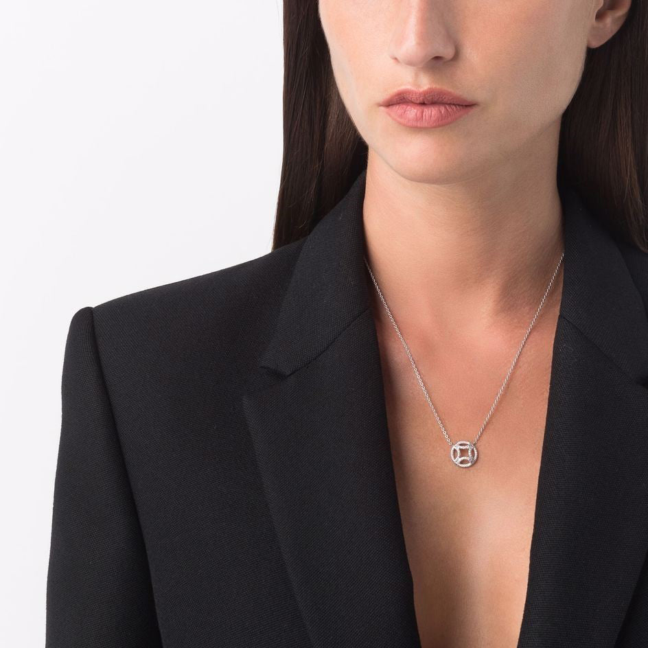 Pendentif Perpétuel.le 0.25ct pavé - Or jaune 18k - diamant éthique - Loyale Paris