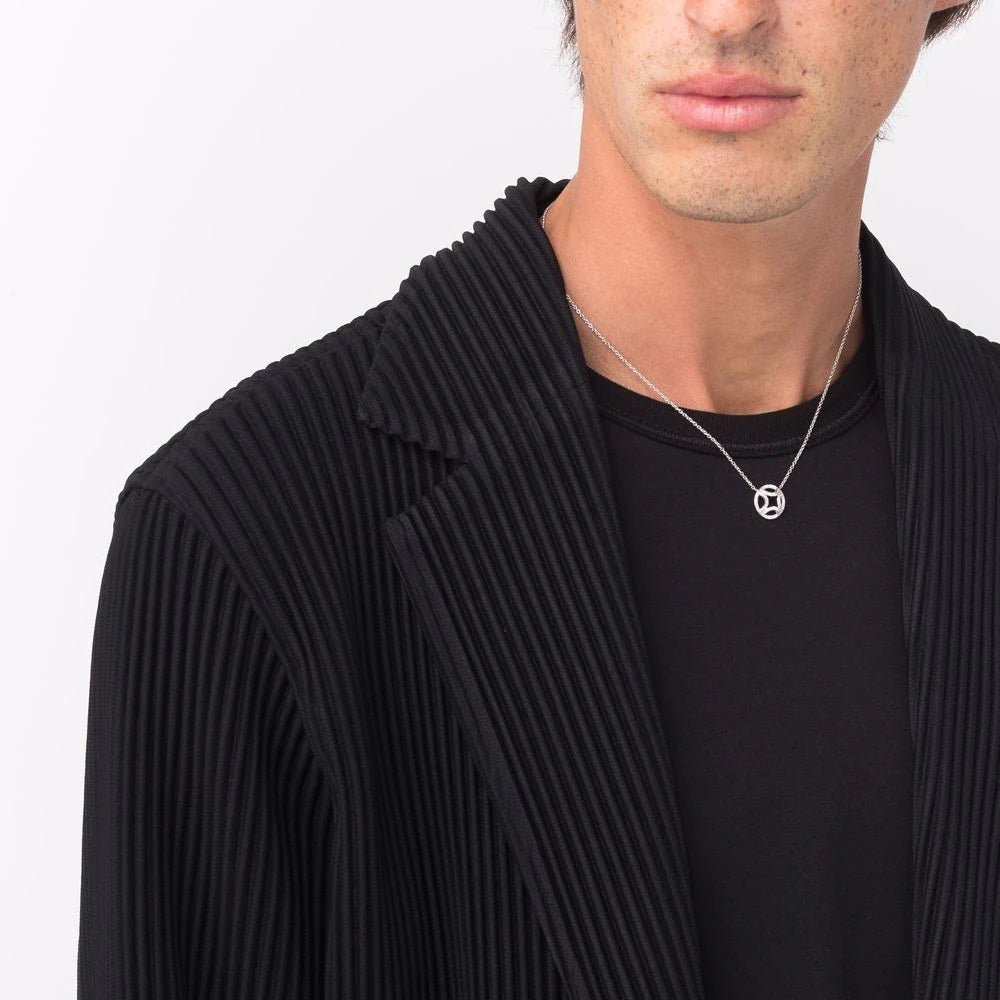 Pendentif Perpétuel.le pavé - Or blanc 18k - diamant éthique - Loyale Paris