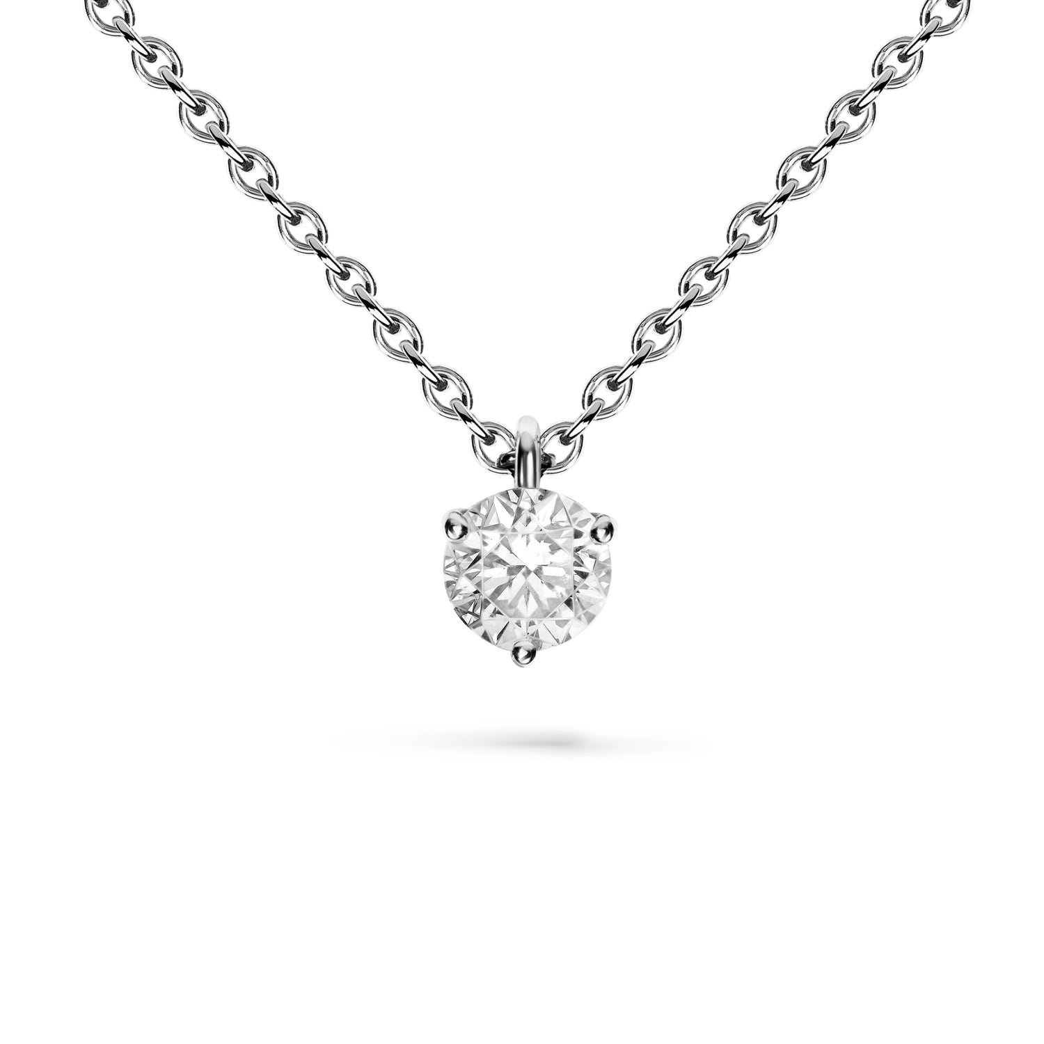 Pendentif Pur.e 0.25ct - Or blanc 18k - diamant éthique - Loyale Paris