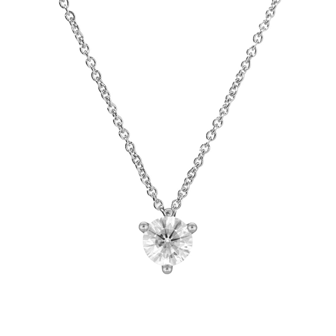 Pendentif Pur.e 0.25ct - Or blanc 18k - diamant éthique - Loyale Paris