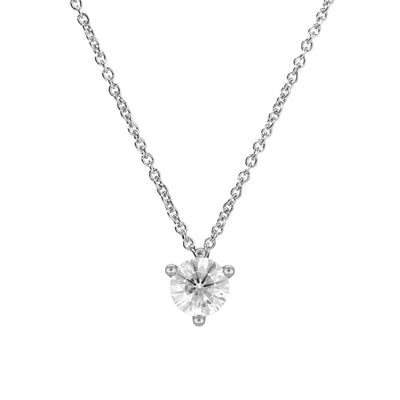 Pendentif Pur.e 0.25ct - Or blanc 18k - diamant éthique - Loyale Paris