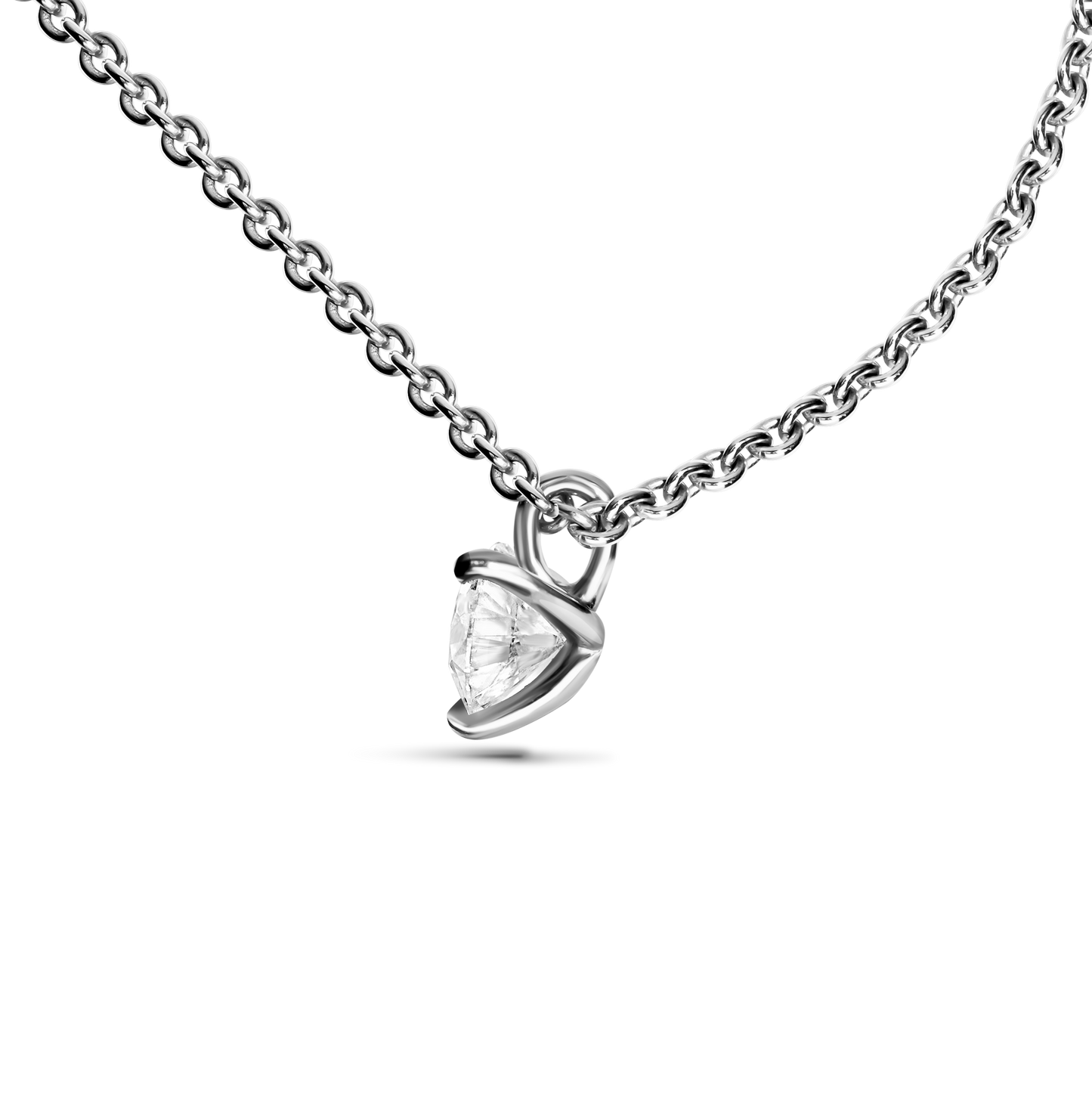 Pendentif Pur.e 0.25ct - Or blanc 18k - diamant ethique - Loyale Paris - 1