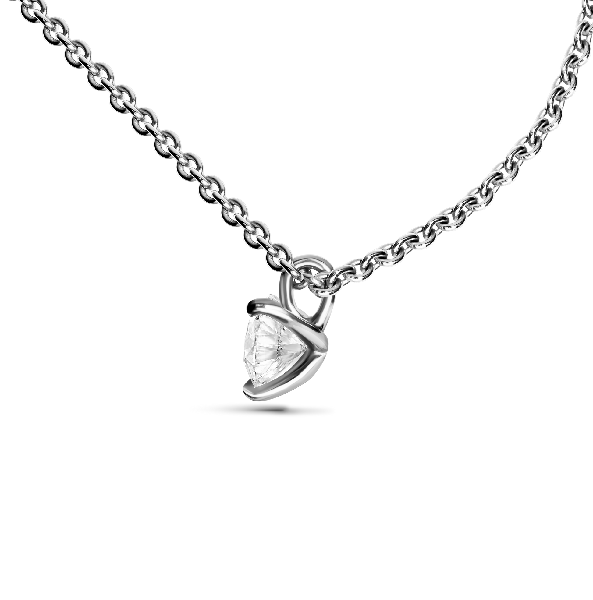 Pendentif Pur.e 0.25ct - Or blanc 18k - diamant ethique - Loyale Paris - 1