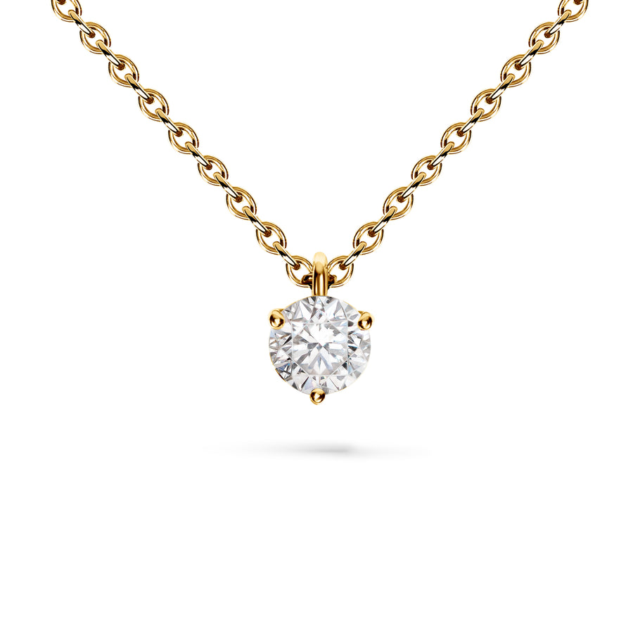 Pendentif Pur.e 0.25ct - Or jaune 18k - diamant éthique - Loyale Paris