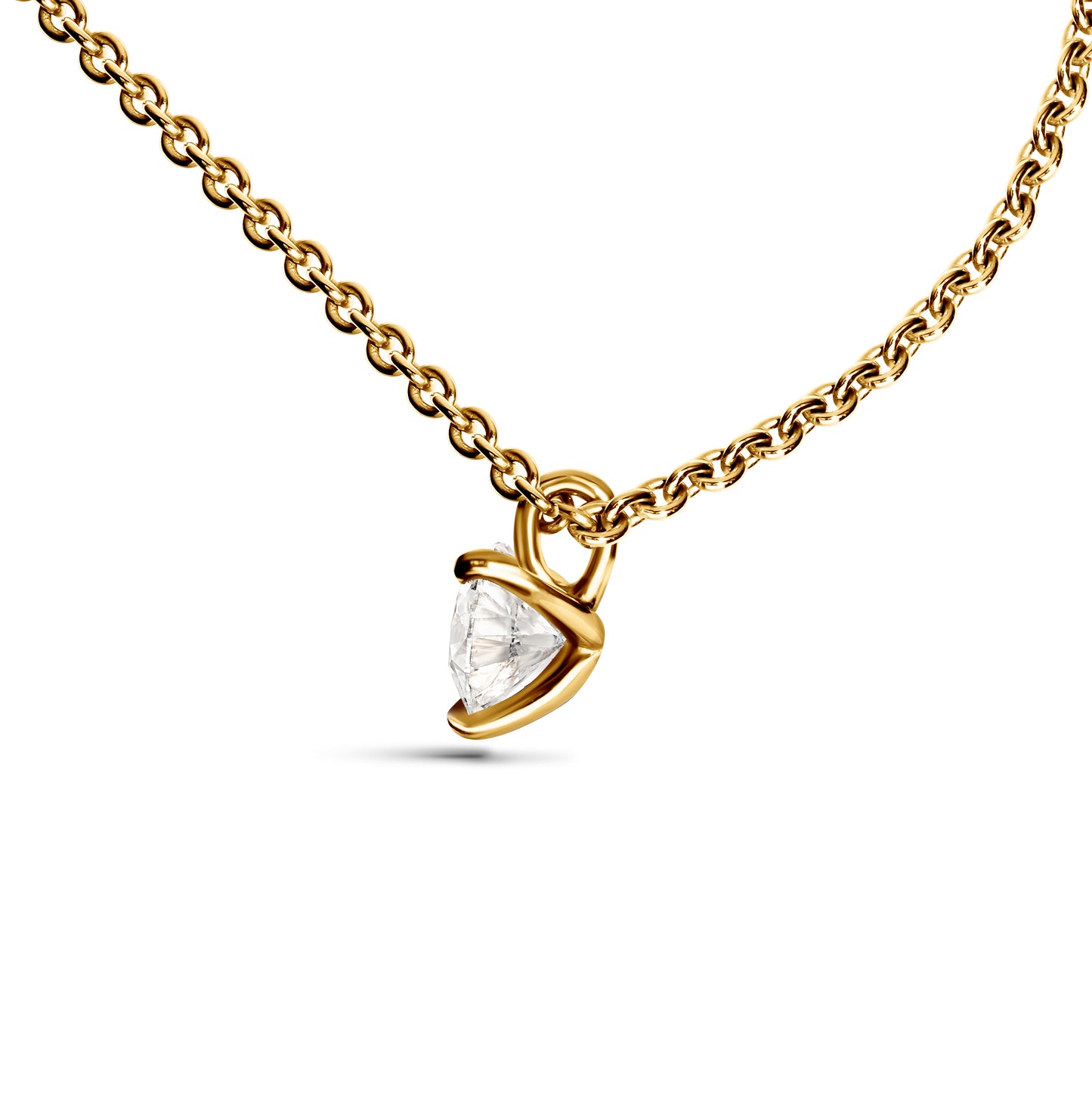 Pendentif Pur.e 0.25ct - Or jaune 18k - diamant ethique - Loyale Paris - 1