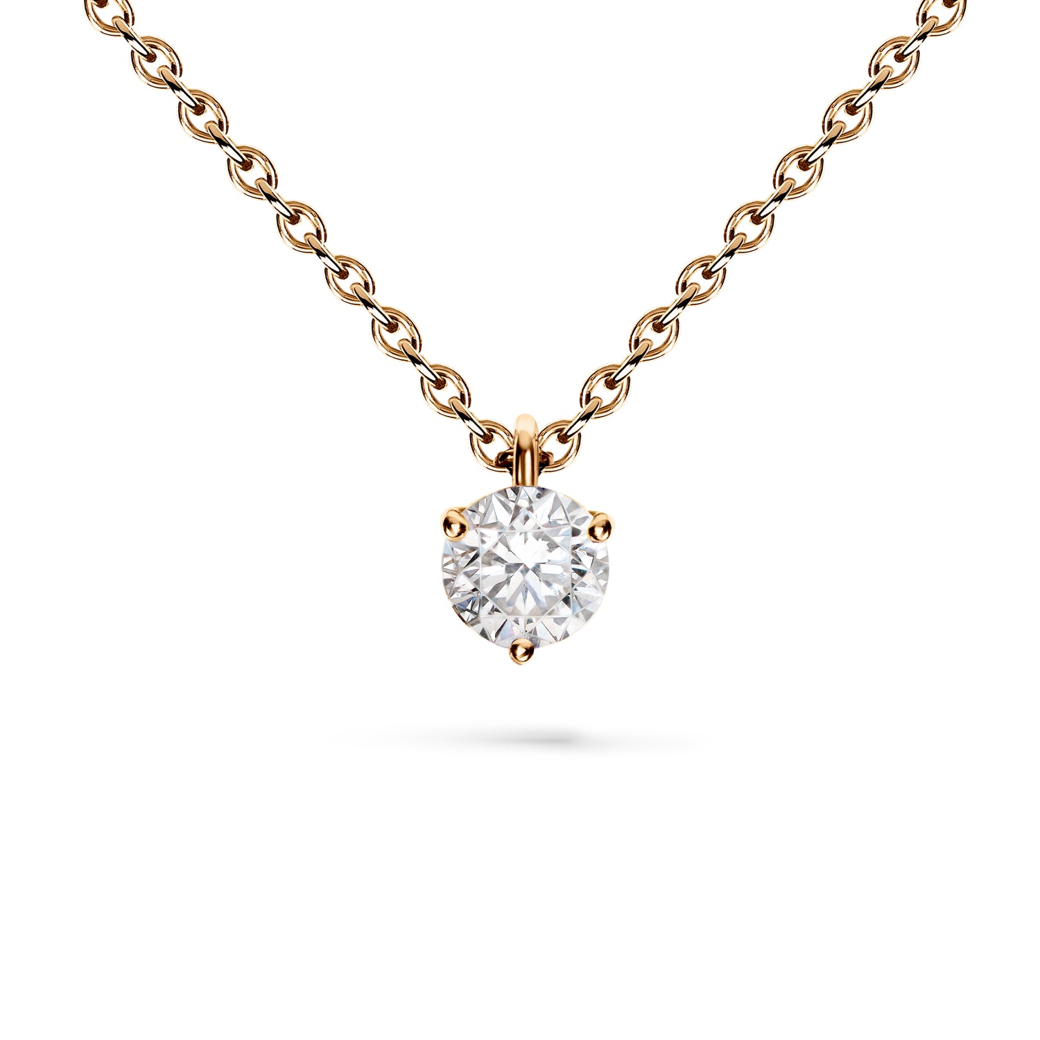 Pendentif Pur.e 0.25ct - Or rose 18k - diamant éthique - Loyale Paris