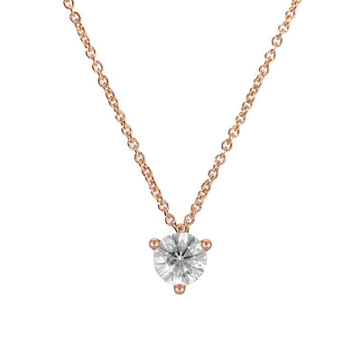 Pendentif Pur.e 0.25ct - Or rose 18k - diamant éthique - Loyale Paris