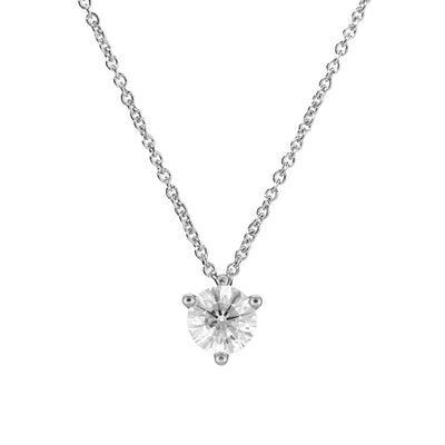Pendentif Pur.e 0.5ct - Or blanc 18k - diamant éthique - Loyale Paris