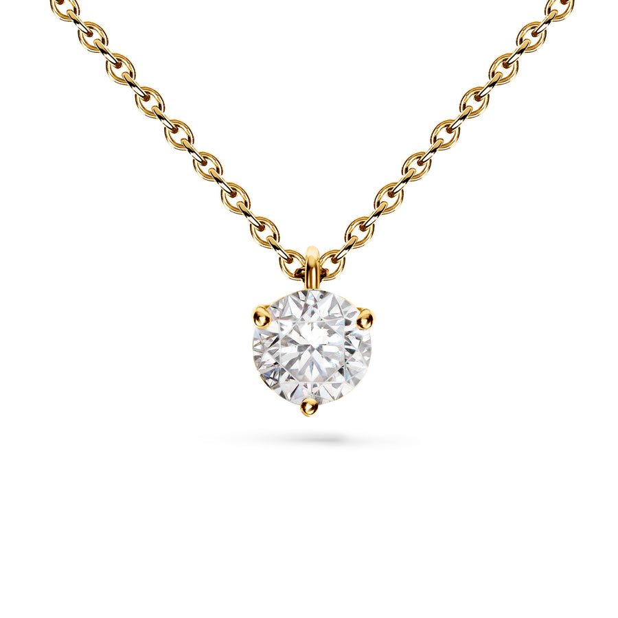 Pendentif Pur.e 0.5ct - Or jaune 18k - diamant éthique - Loyale Paris