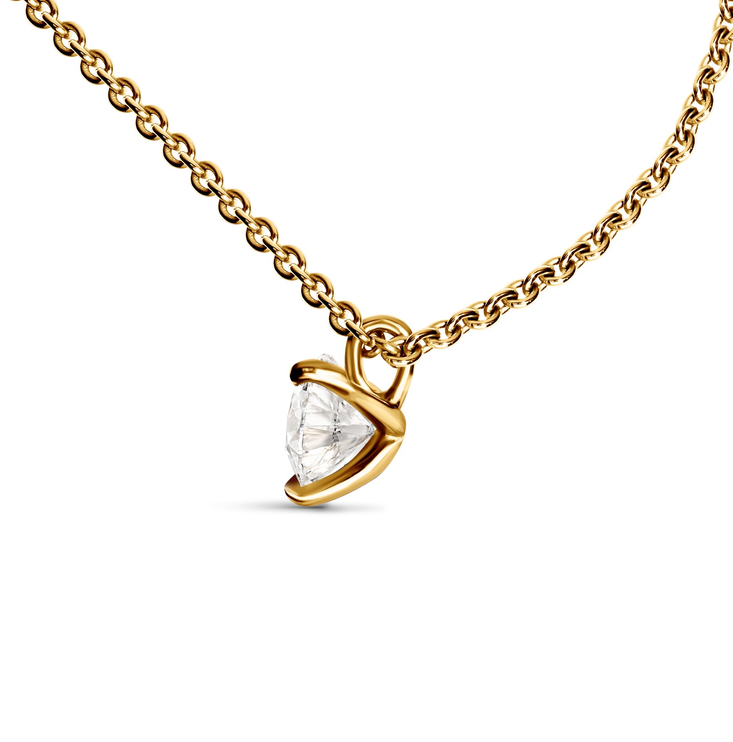 Pendentif Pur.e 0.5ct - Or jaune 18k - diamant ethique - Loyale Paris - 1