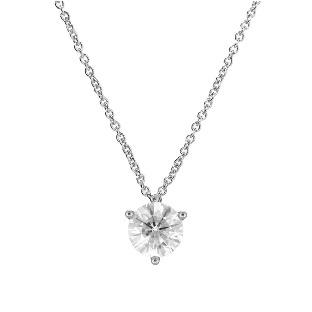 Pendentif Pur.e 1ct - Or blanc 18k - diamant éthique - Loyale Paris